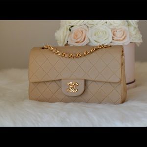 ❌SOLD❌ Vintage Beige Cf w/ 24k GHW